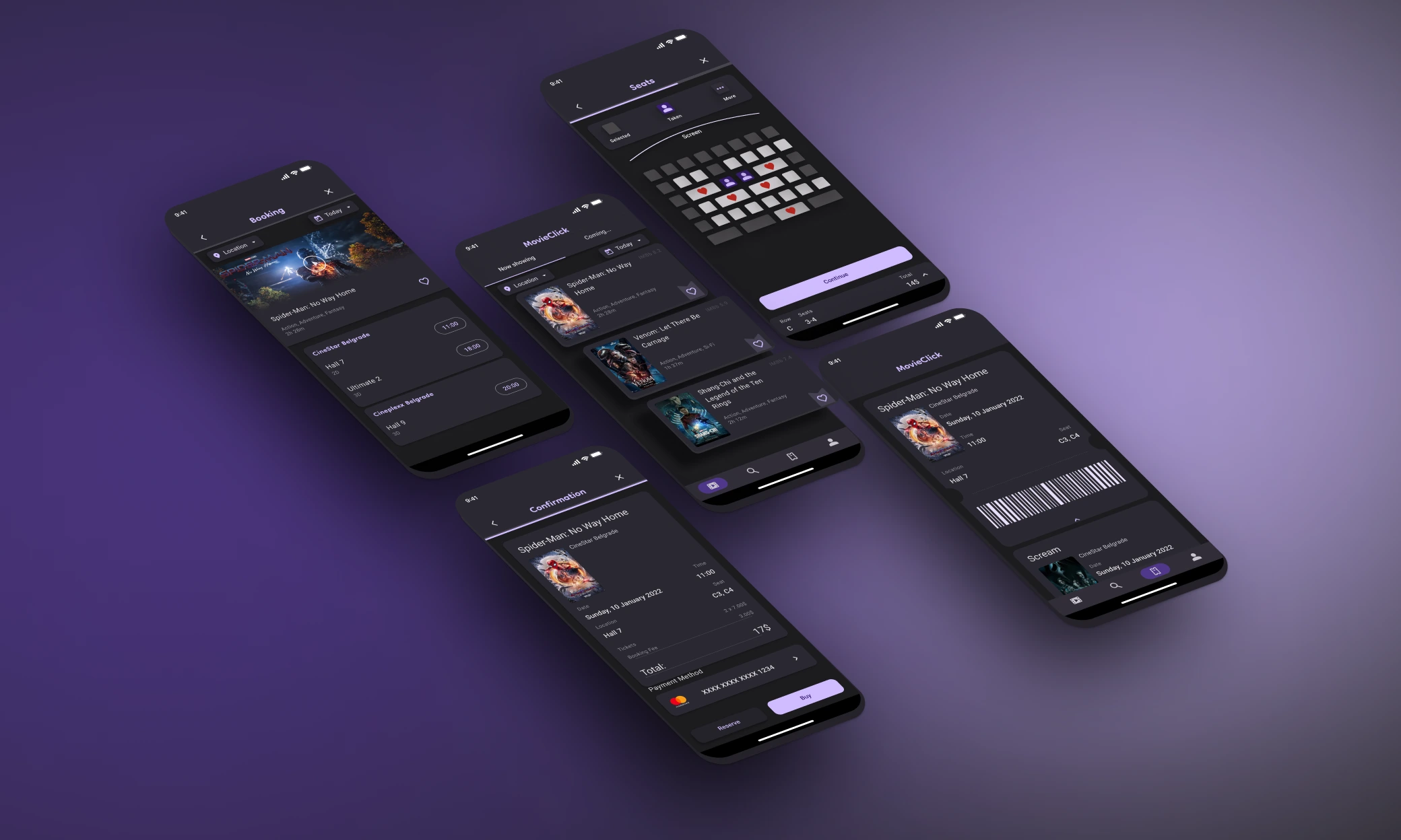 Main showcase image for the MovieClick project